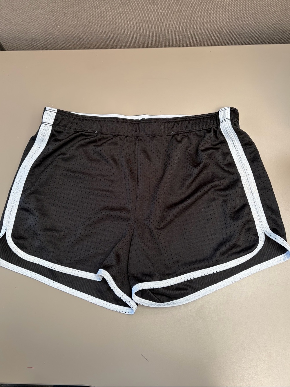 Justice Black Athletic Dolphin Shorts with White Trim plus size 14 16